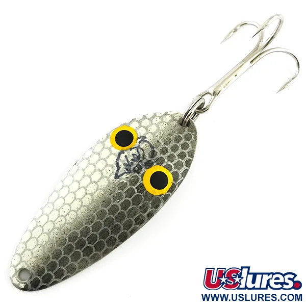 Vintage  Eppinger Dardevle Devle Dog 7600, 1/3oz Gray / Nickel fishing spoon #5782