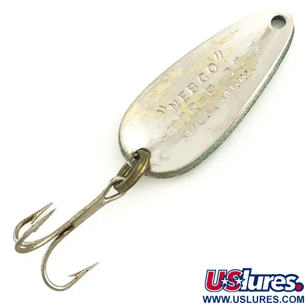 Vintage   Nebco Tor-P-Do 1, 1/4oz Green / White / Nickel fishing spoon #5784