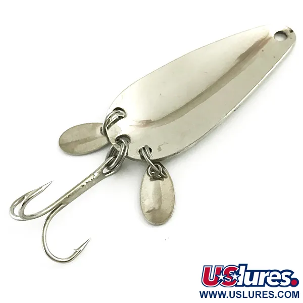 Vintage   Luhr Jensen, 1/3oz Hammered Nickel fishing spoon #5814