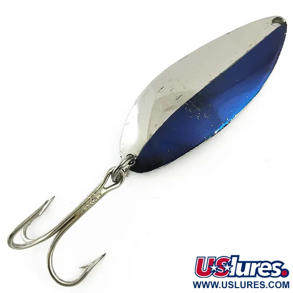 Vintage  Seneca Little Cleo (Hula Girl), 3/4oz Nickel / Blue fishing spoon #5846