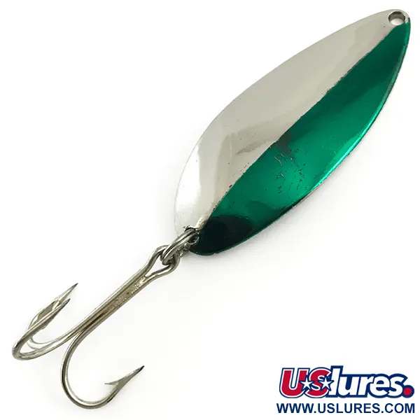Vintage  Seneca Little Cleo (Hula Girl), 3/4oz Nickel / Green fishing spoon #5848