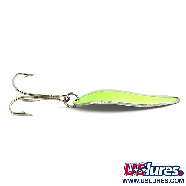 Vintage  Seneca Little Cleo (Hula Girl), 3/4oz Nickel / Green fishing spoon #5849