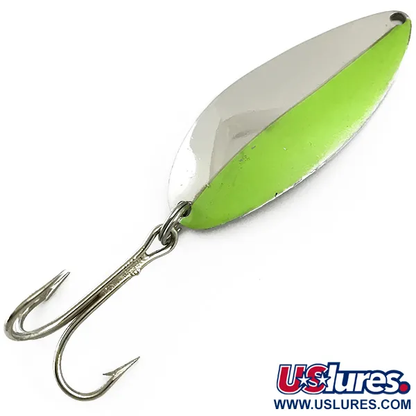 Vintage  Seneca Little Cleo (Hula Girl), 3/4oz Nickel / Green fishing spoon #5849