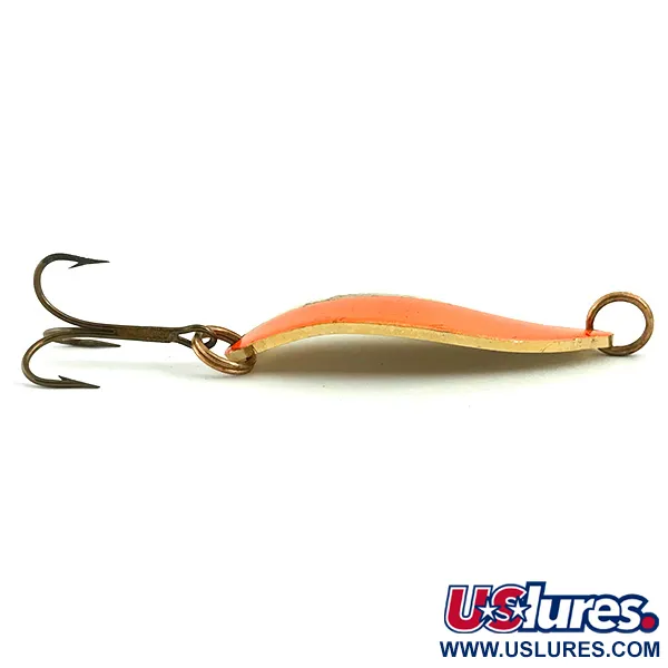 Vintage  Seneca Little Cleo (Hula Girl), 2/3oz Gold / Orange fishing spoon #5851