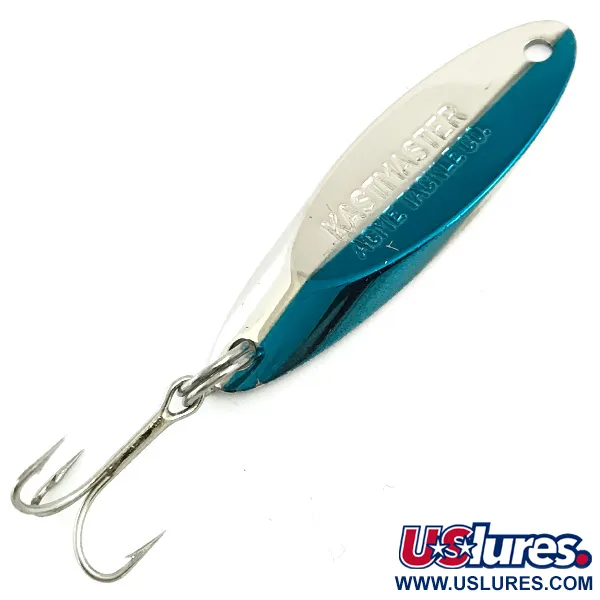 Vintage  Acme Kastmaster , 1/4oz Nickel / Blue fishing spoon #5854