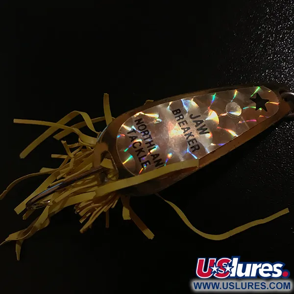 Vintage  Northland tackle Jaw-Breaker, 1/2oz Gold fishing spoon #5865