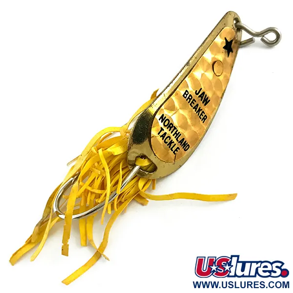 Vintage  Northland tackle Jaw-Breaker, 1/2oz Gold fishing spoon #5865