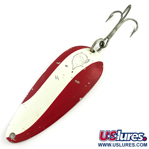 Vintage  Eppinger Dardevle Dardevlet , 3/4oz Red / White / Nickel fishing spoon #5872