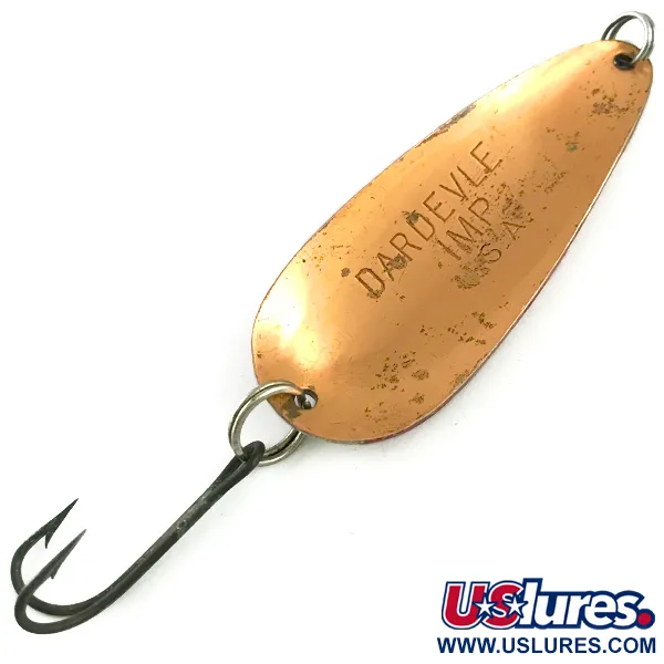 Vintage  Eppinger Dardevle Imp, 2/5oz Red / White / Copper fishing spoon #5873