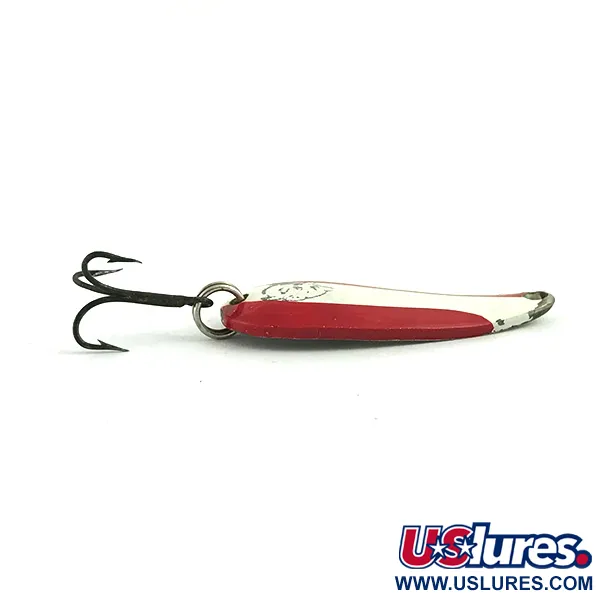 Vintage  Eppinger Dardevle Spinnie, 1/3oz Red / White / Nickel fishing spoon #5875