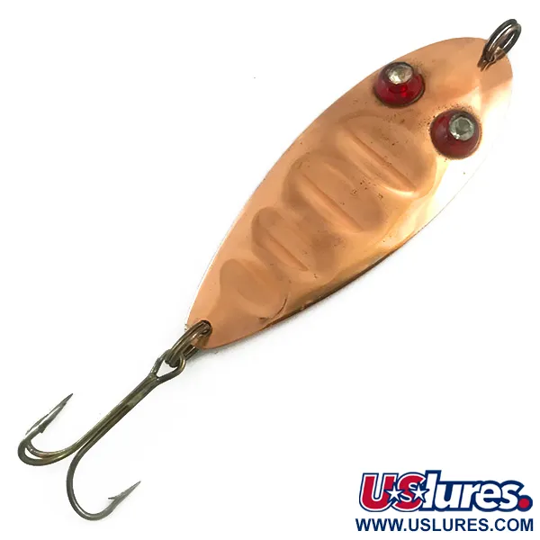 Vintage   Paul Bunyan Ruby Spoon, 1oz Copper / Red Eyes fishing spoon #5883