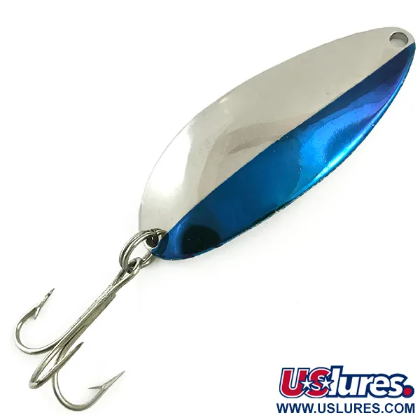 Vintage  Seneca Little Cleo (Hula Girl), 1/2oz Nickel / Blue fishing spoon #5897