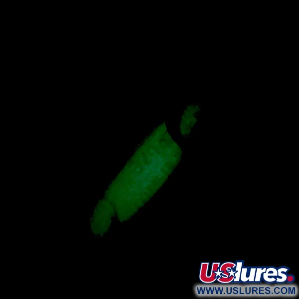   Luhr Jensen Crippled Herring Glow UV, 3/4oz White / Green UV Glow in Dark and UV light fishing spoon #5921