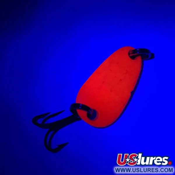 Vintage   Sølvkroken Spesial Classic UV, 1/8oz Red UV / Silver fishing spoon #6264