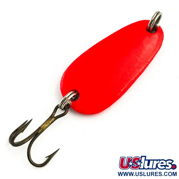 Vintage   Sølvkroken Spesial Classic UV, 1/4oz Red UV / Silver fishing spoon #5937