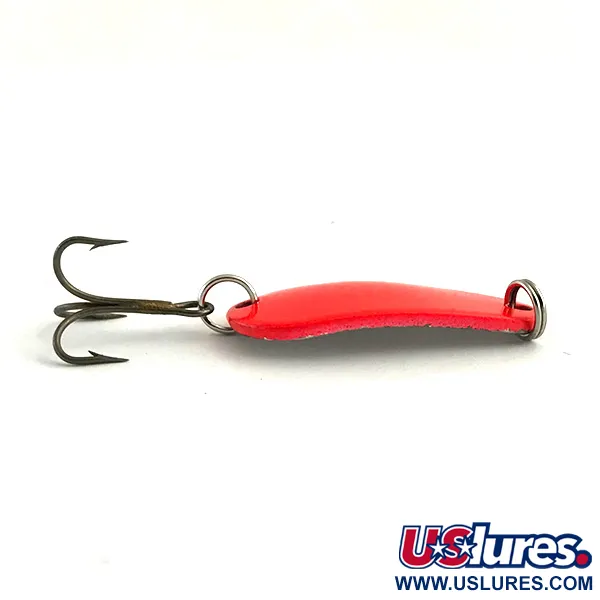 Vintage   Sølvkroken Spesial Classic UV, 1/3oz Red UV / Silver fishing spoon #6099