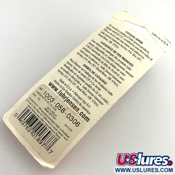  Luhr Jensen Krocodile Die #4, 2/3oz Nickel / Blue fishing spoon #5957