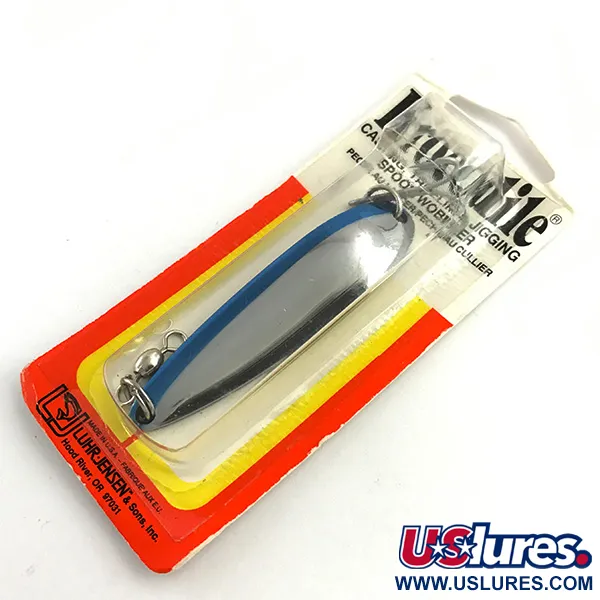  Luhr Jensen Krocodile Die #4, 2/3oz Nickel / Blue fishing spoon #5957
