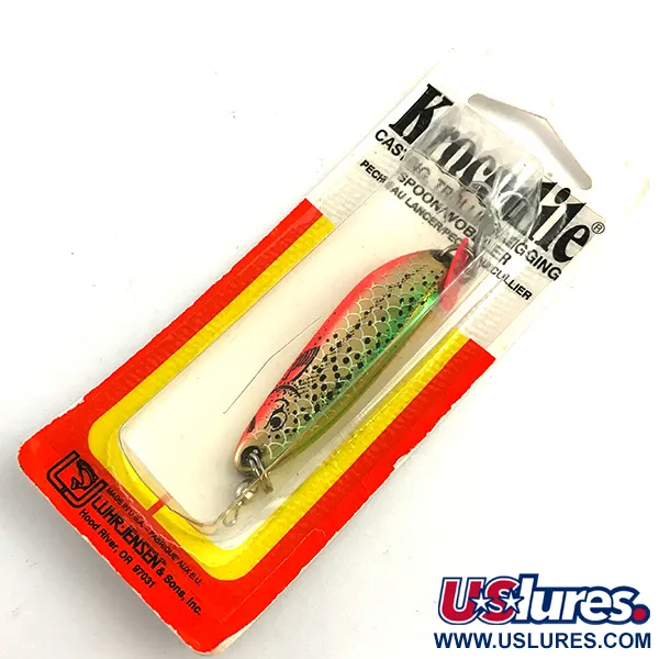  Luhr Jensen Krocodile Die #3 UV, 1/3oz Rainbow Trout fishing spoon #5958