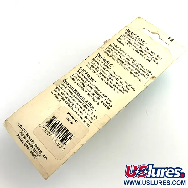  Prescott Spinner Little Doctor 275, 3/4oz Copper fishing spoon #5959