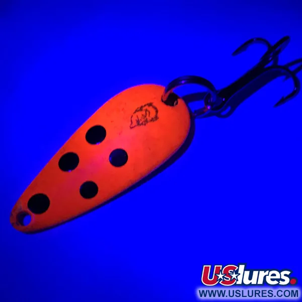 Vintage  Eppinger Dardevle LILDEVLE UV, 1/8oz Red / Black / Nickel fishing spoon #5963