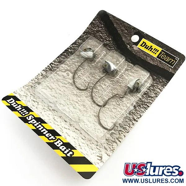  Other DUH!!! Head (jig heads kit), 1/4oz White / Black Metallic with Blue Glitter fishing #6047