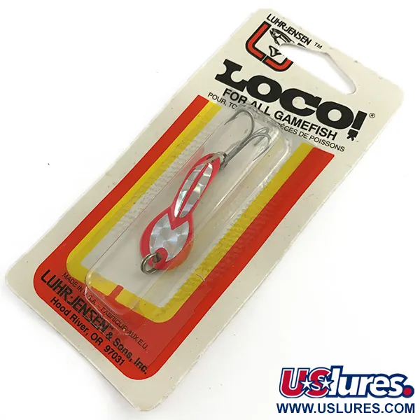  Luhr Jensen Loco 1 UV, 1/8oz Red / Hologram fishing spoon #5972