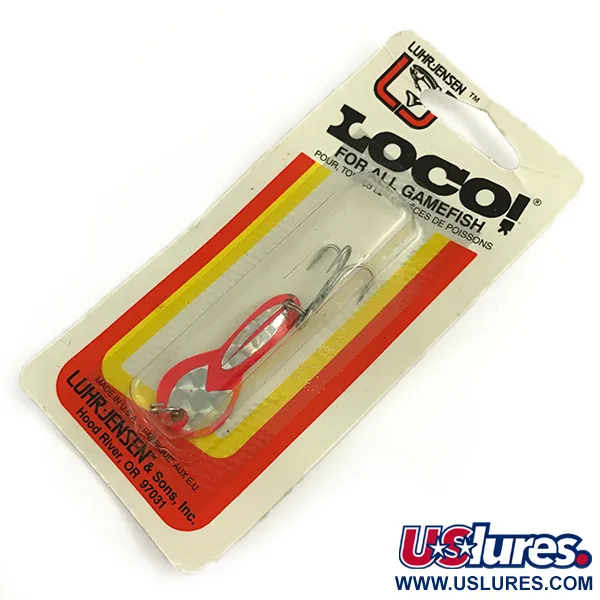  Luhr Jensen Loco 1 UV, 1/8oz Red / Hologram fishing spoon #6001