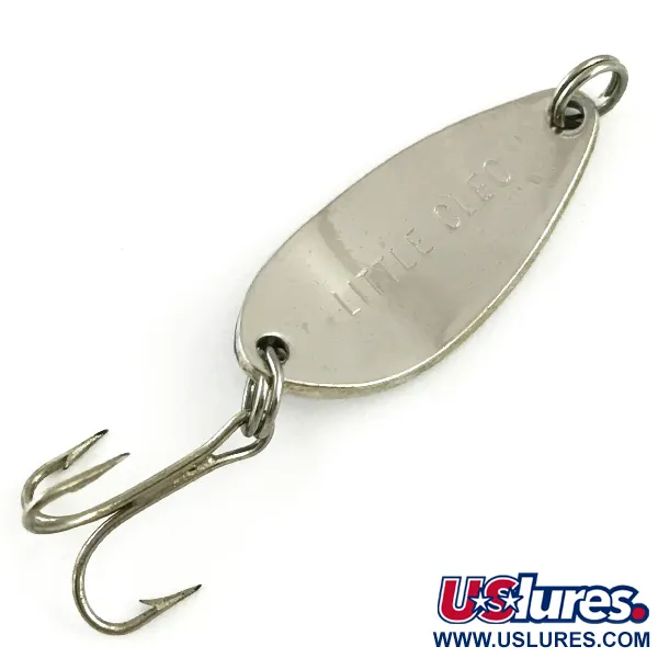Vintage  Seneca Little Cleo, 3/16oz Nickel / Blue fishing spoon #6002