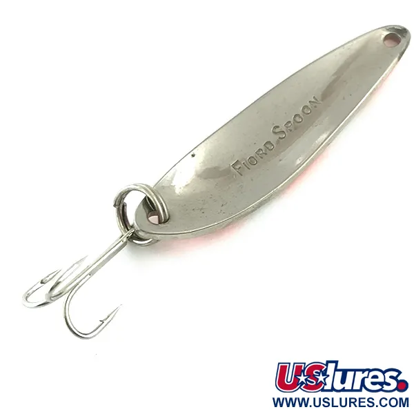 Vintage  Acme Fiord Spoon, 1/4oz Nickel / Red fishing spoon #6012