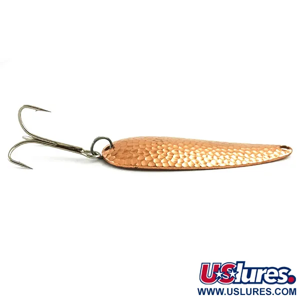 Vintage  Worth Chippewa Steel Spoon, 1/2oz Hammered Copper fishing spoon #6026