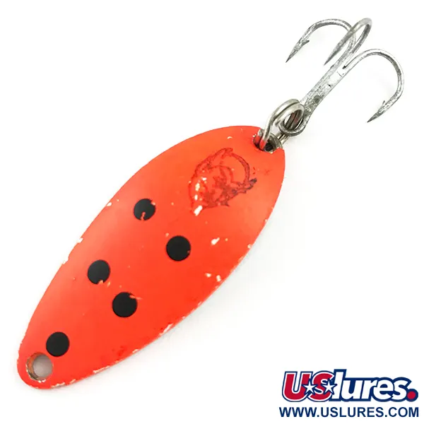 Vintage  Eppinger Dardevle Devle Dog 5200 UV, 1/4oz Red / Black / Nickel fishing spoon #6029