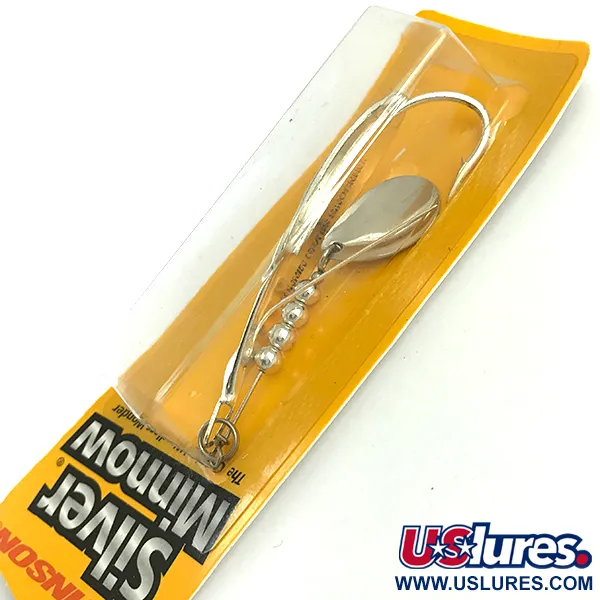   Weedless Johnson Silver Minnow Spin, 1/2oz Silver / Silver Plated fishing spoon #6103