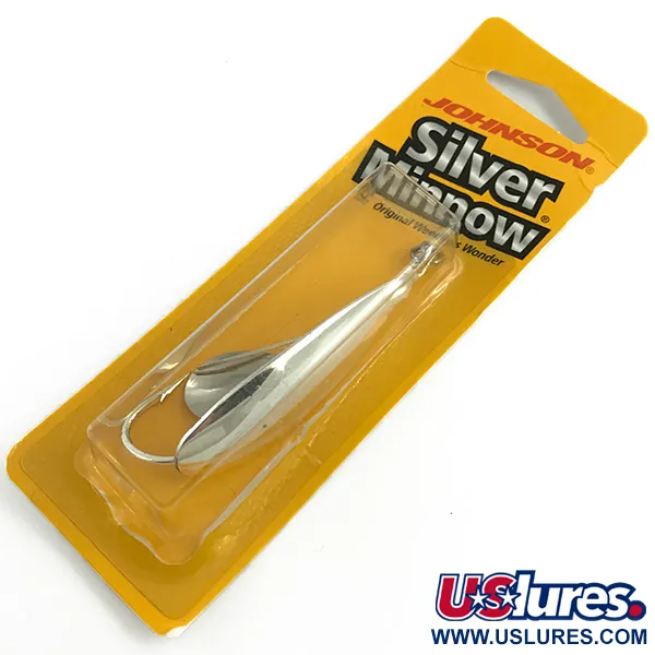   Weedless Johnson Silver Minnow Spin, 1/2oz Silver / Silver Plated fishing spoon #6103
