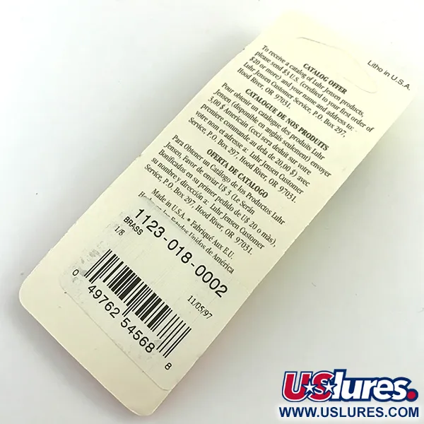  Luhr Jensen Lil' Kroc (Krocodile Stubby), 3/16oz Brass fishing spoon #6045