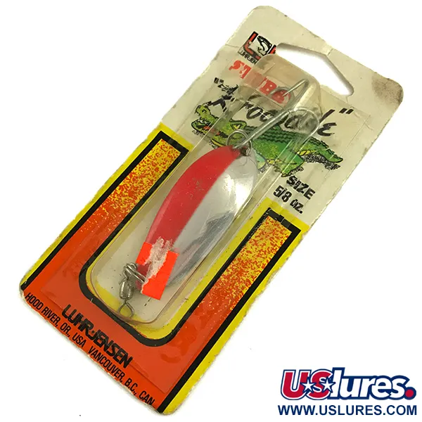   Krocodile Stubby Luhr Jensen, 2/3oz Red / Nickel fishing spoon #6053