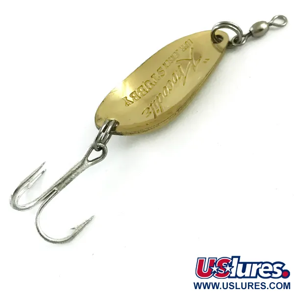  Luhr Jensen Lil' Kroc (Krocodile Stubby), 3/16oz Gold fishing spoon #6063