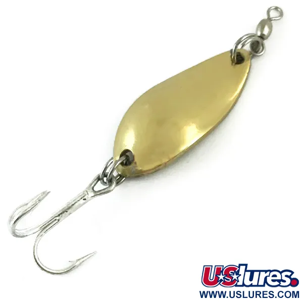  Luhr Jensen Lil' Kroc (Krocodile Stubby), 3/16oz Gold fishing spoon #6063