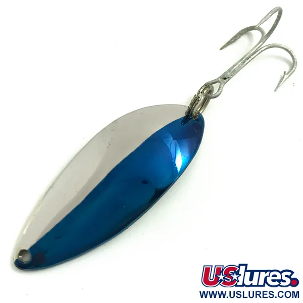 Vintage  Eppinger Dardevle Devle Dog 7700, 1/2oz Nickel / Blue fishing spoon #6072