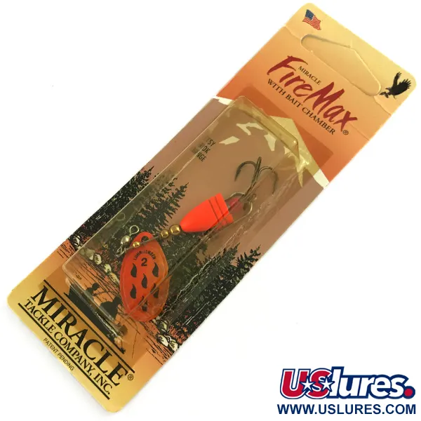   Luhr Jensen Fire Max Miracle 2, 1/4oz Orange fishing spoon #6226