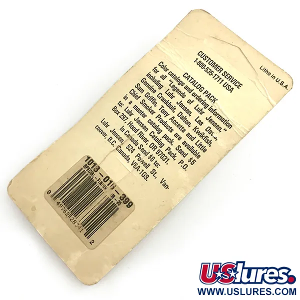  Luhr Jensen Krocodile Stubby UV, 3/16oz Nickel / Orange / UV Glow in UV light, Fluorescent fishing spoon #6085