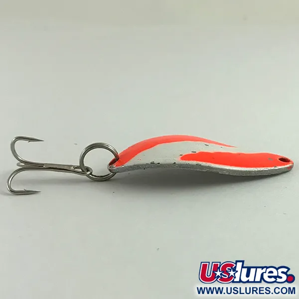 Vintage  Seneca Little Cleo UV, 1/4oz Orange / Nickel fishing spoon #6108