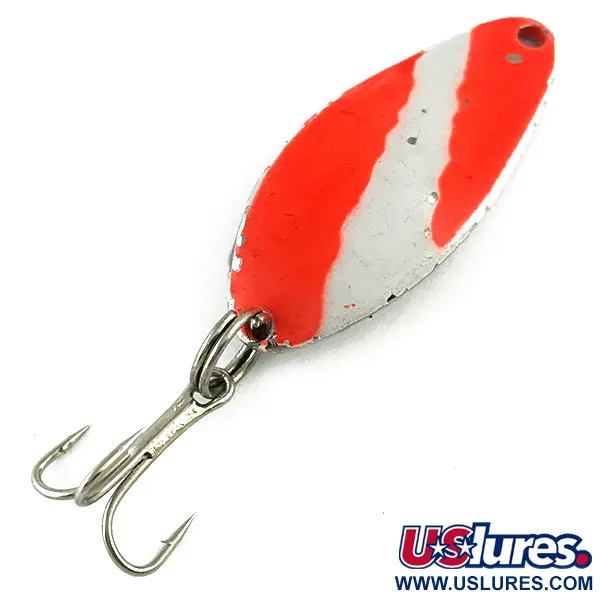 Vintage  Seneca Little Cleo UV, 1/4oz Orange / Nickel fishing spoon #6108