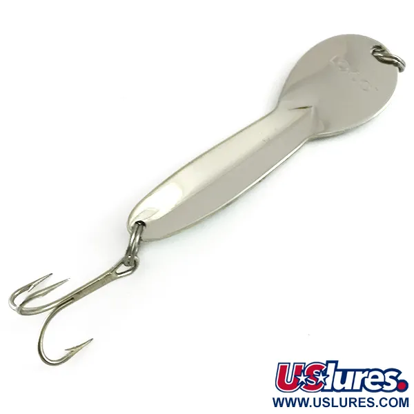 Vintage   Glen Evans Loco 4, 3/4oz Nickel / Green fishing spoon #6110