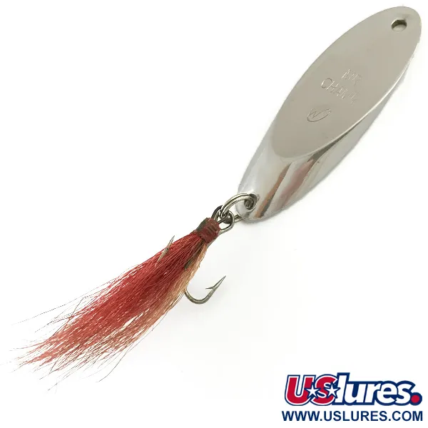 Vintage  Weber MrChamp, 3/4oz Nickel fishing spoon #6130