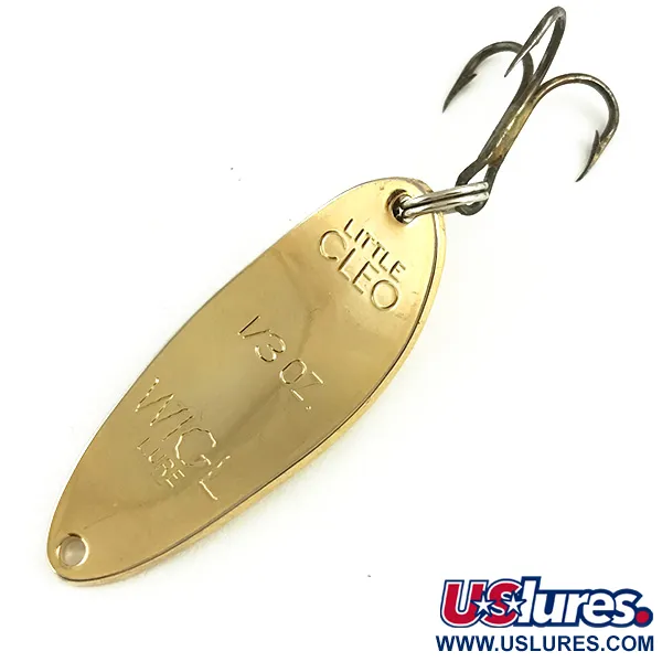 Vintage   Acme Little Cleo, 1/3oz Gold fishing spoon #6140
