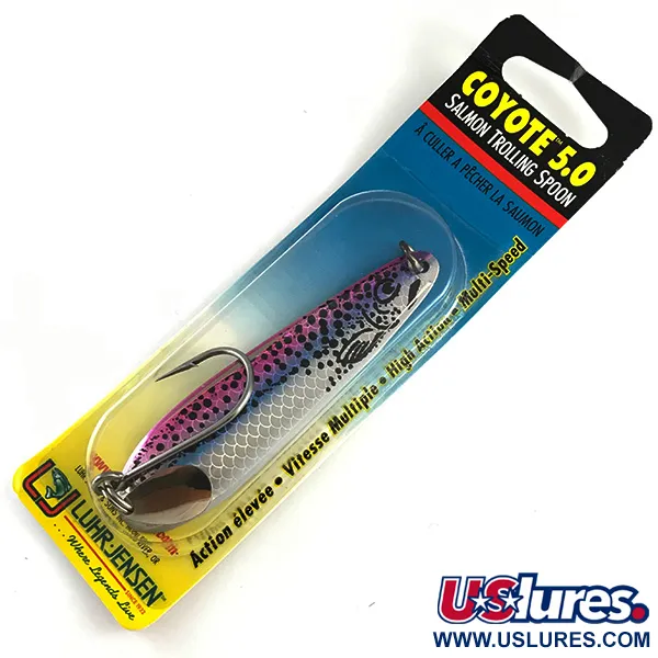  Luhr Jensen Coyote Spoon 5, 3/5oz Rainbow Trout fishing spoon #6153