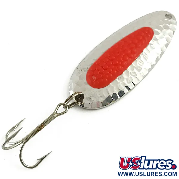 Vintage   Blue Fox Pixee UV, 3/4oz Hammered Nickel / Orange fishing spoon #6158