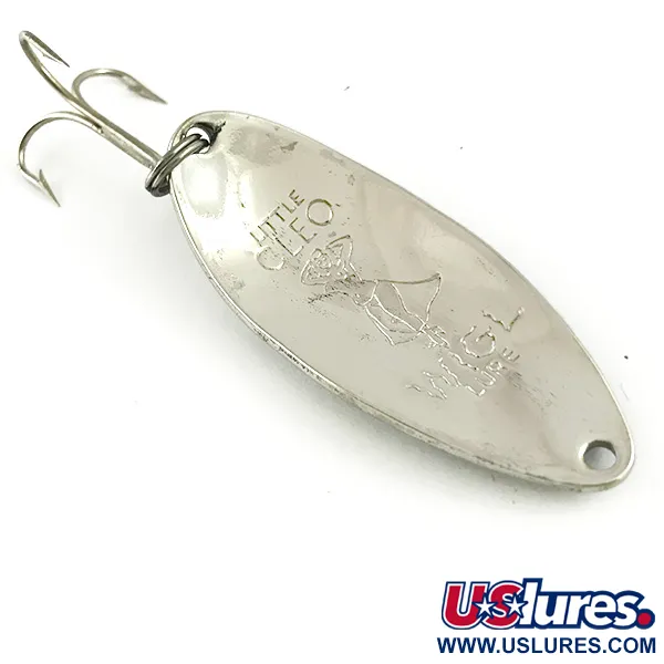 Vintage  Seneca Little Cleo (Hula Girl), 1/2oz Nickel / Blue fishing spoon #6167