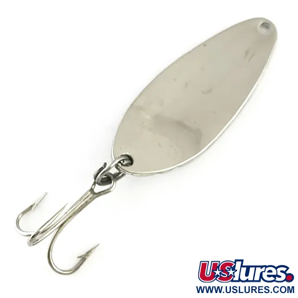 Vintage   Acme Little Cleo, 1/4oz Nickel / Blue fishing spoon #6179